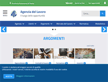 Tablet Screenshot of agenzialavoro.tn.it